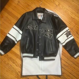 Avirex Black and White Varsity Jacket